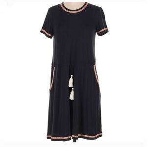 Shift Dress by Ella Moon Kimani with Short Sleeve and front Tassels